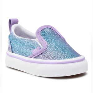 Vans Girls Glitter Slip On Skate Shoes